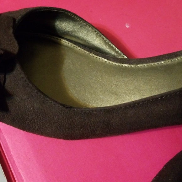 Cato Brown Felt Suede 9M Wedge - Picture 4 of 6